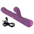 Javida - kanin vibrator 3-i-1 - vattentät silikon - lila