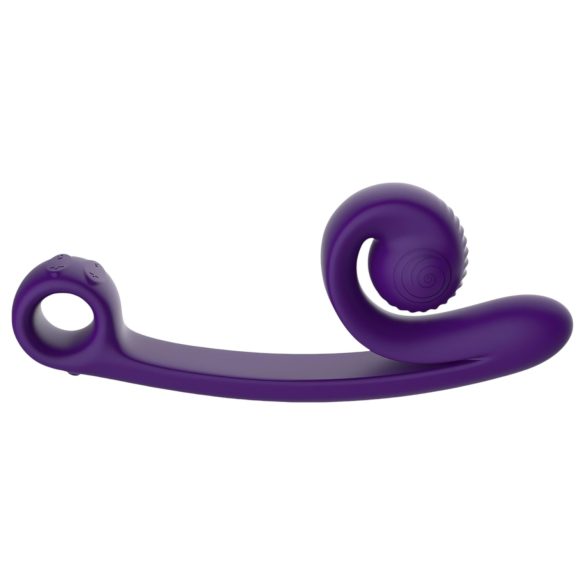 Snail Vibe Curve - vibrator med klitorisstimulator - 2i1 - lila