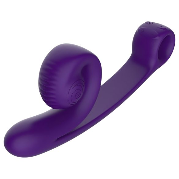 Snail Vibe Curve - vibrator med klitorisstimulator - 2i1 - lila