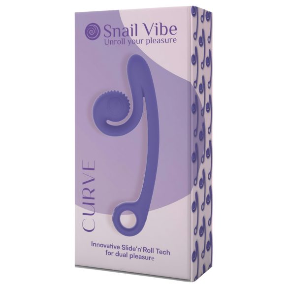 Snail Vibe Curve - vibrator med klitorisstimulator - 2i1 - lila