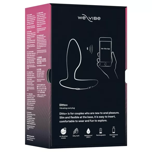 We-Vibe Ditto+ - App-styrd analvibrator (svart)