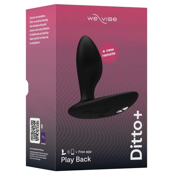 We-Vibe Ditto+ - uppladdningsbar analvibrator - svart
