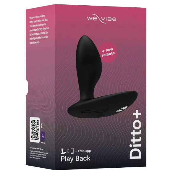 We-Vibe Ditto+ - App-styrd analvibrator (svart)