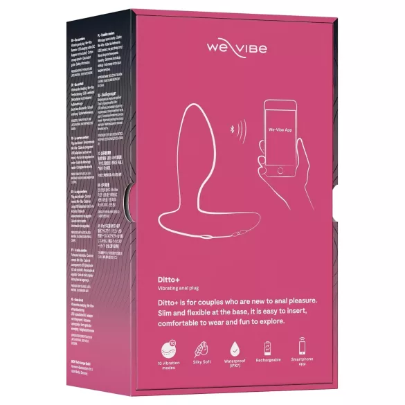 We-Vibe Ditto+ - App-styrd analvibrator (rosa)
