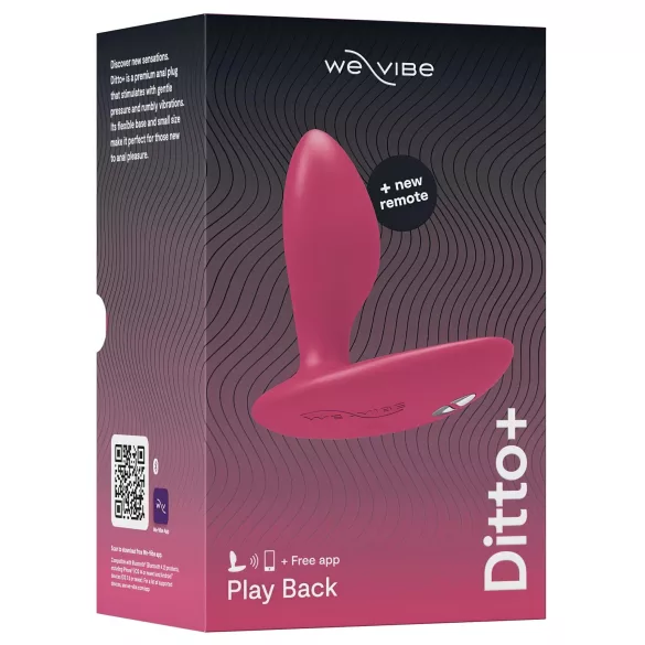 We-Vibe Ditto+ - App-styrd analvibrator (rosa)