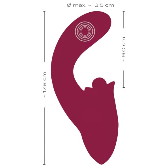 Javida - vibrator med tungfunktion 3-i-1 - röd
