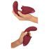Javida - vibrator med tungfunktion 3-i-1 - röd