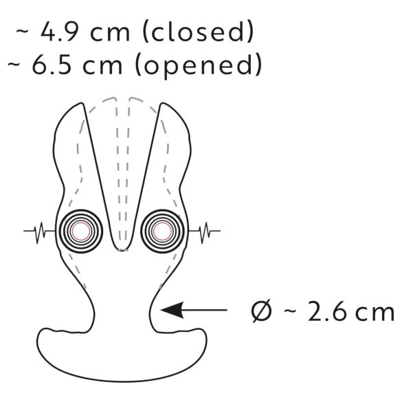 ANOS - analvibrator med två armar - svart