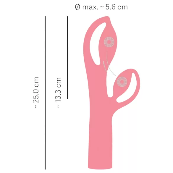 You2Toys - Rabbitvibrator med klitorisstimulans - uppladdningsbar - rosa