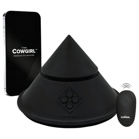 The Cowgirl-dildo - smart sexmaskin med olika tillbehör (svart)