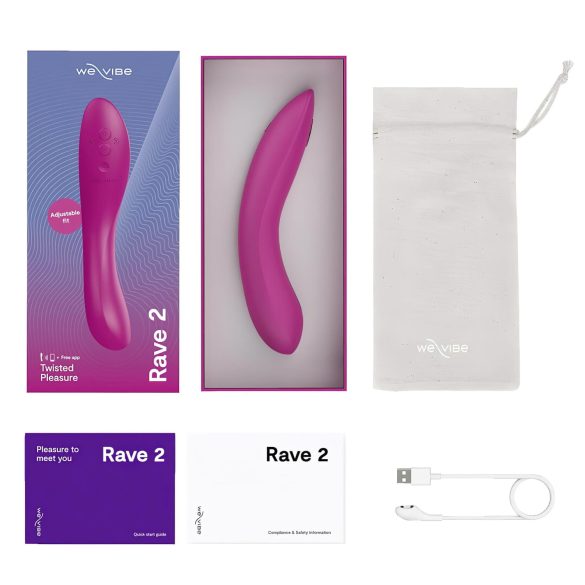 We-Vibe Rave 2 - G-punkt vibrator - uppladdningsbar - rosa