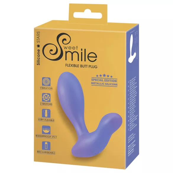 Smile - vibrator analplugg - blå