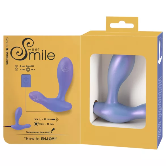 Smile - vibrator analplugg - blå