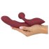 Javida 2-i-1 Rabbit - Uppladdningsbar Klitorisstimulerande Vibrator (Röd)