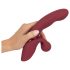 Javida 2-i-1 Rabbit - Uppladdningsbar Klitorisstimulerande Vibrator (Röd)