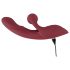 Javida 2-i-1 Rabbit - Uppladdningsbar Klitorisstimulerande Vibrator (Röd)