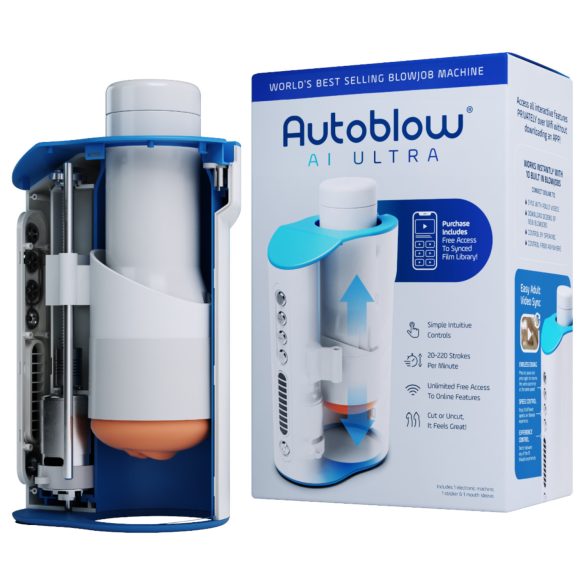 Autoblow A.I. Ultra - automatisk onaniprodukt munmasturbator - vit