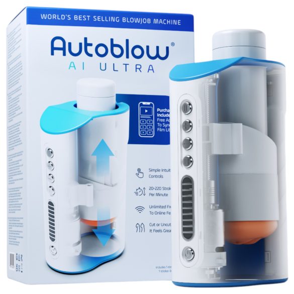 Autoblow A.I. Ultra - automatisk onaniprodukt munmasturbator - vit