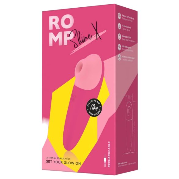 ROMP Shine X - lufttryck vibrator för klitoris - uppladdningsbar - rosa