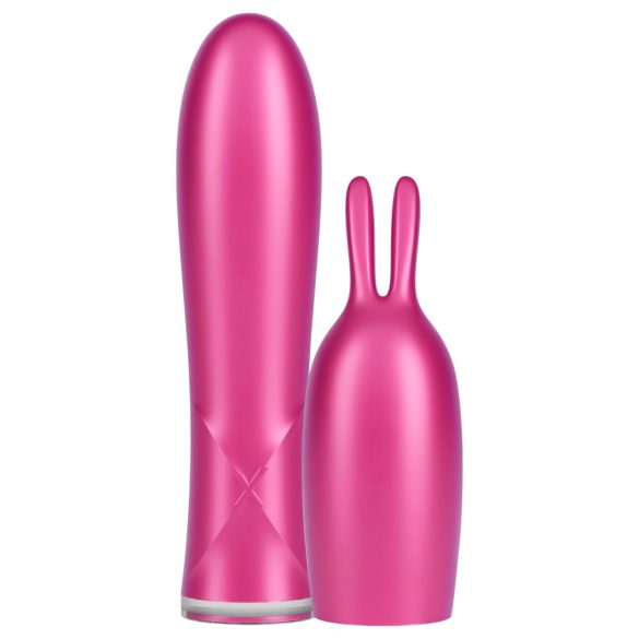 Durex Tease & Vibe - stavvibrator med kanin klitorisstimulator - rosa