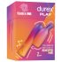 Durex Tease & Vibe - stavvibrator med kanin klitorisstimulator - rosa