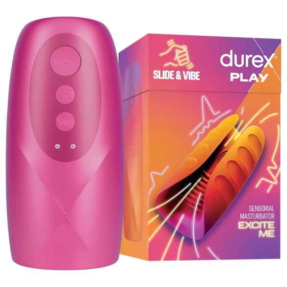 Durex Slide & Vibe - uppladdningsbar, vattentät toppvibrator (rosa)
