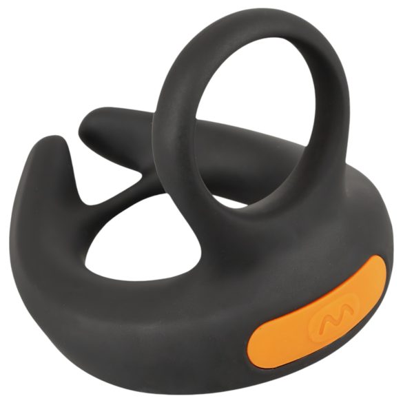 Rebel - vibrerande penisring och testikelvibrator (svart)