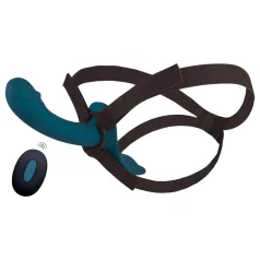 You2Toys - strap-on vibrator set - svart/blå