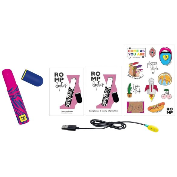 ROMP Lipstick - luftvibrator för klitoris - uppladdningsbar - rosa