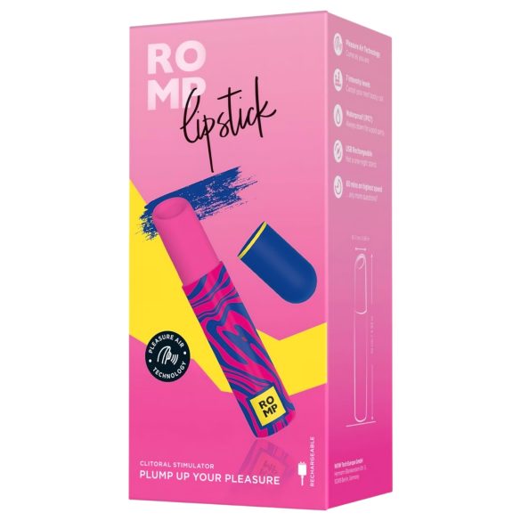 ROMP Lipstick - luftvibrator för klitoris - uppladdningsbar - rosa