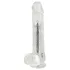 Crystal - Vibrator med sugkopp (genomskinlig)