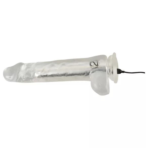 Crystal - Vibrator med sugkopp (genomskinlig)