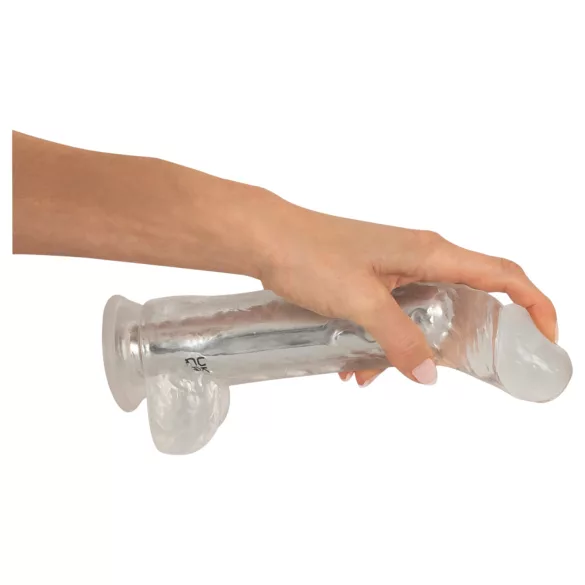 Crystal - Vibrator med sugkopp (genomskinlig)