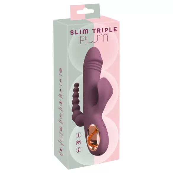 You2Toys - vibrator med tre armar - uppladdningsbar - lila