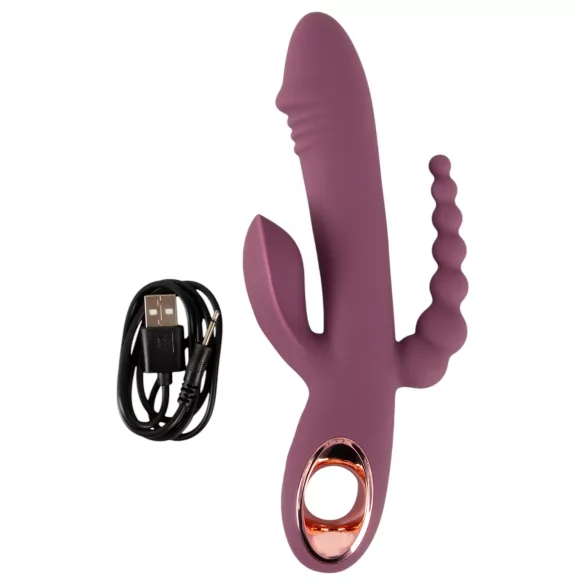 You2Toys - vibrator med tre armar - uppladdningsbar - lila