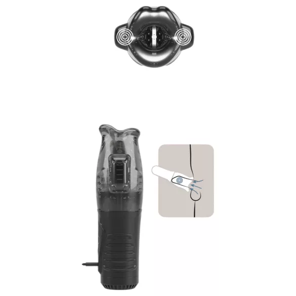 Stroker - masturbator med sug och vibration - grå