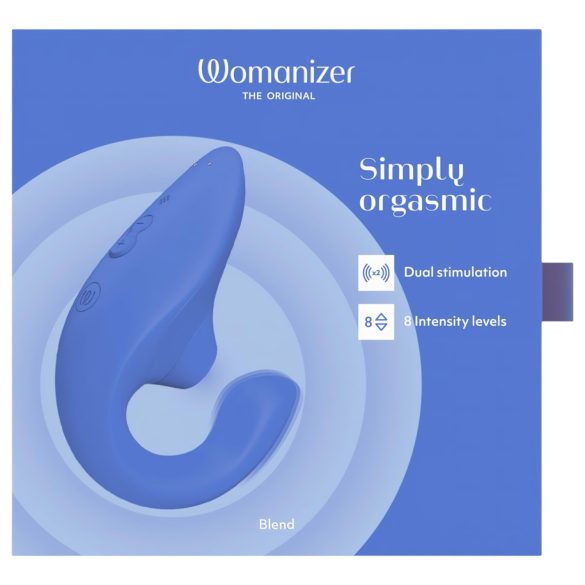 Womanizer Blend - G-punktsvibrator och klitorisstimulator (blå)