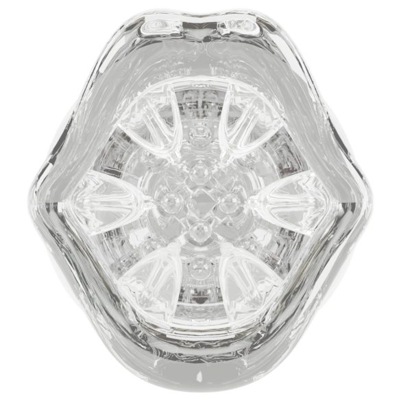 Stroker - masturbator med vibration och rotation - genomskinlig