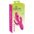 SMILE - rabbitvibrator med tungform - trippelarm - silikon rosa