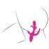SMILE - rabbitvibrator med tungform - trippelarm - silikon rosa