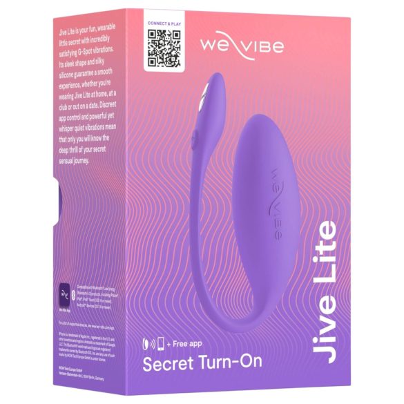 We-Vibe Jive Lite - fjärrstyrd vibrerande ägg - uppladdningsbar silikon lila