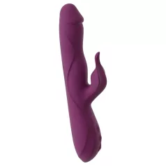   Javida - vibrator med roterande pärlor och stötfunktion - lila