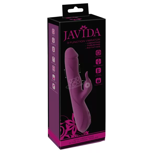 Javida - vibrator med roterande pärlor och stötfunktion - lila
