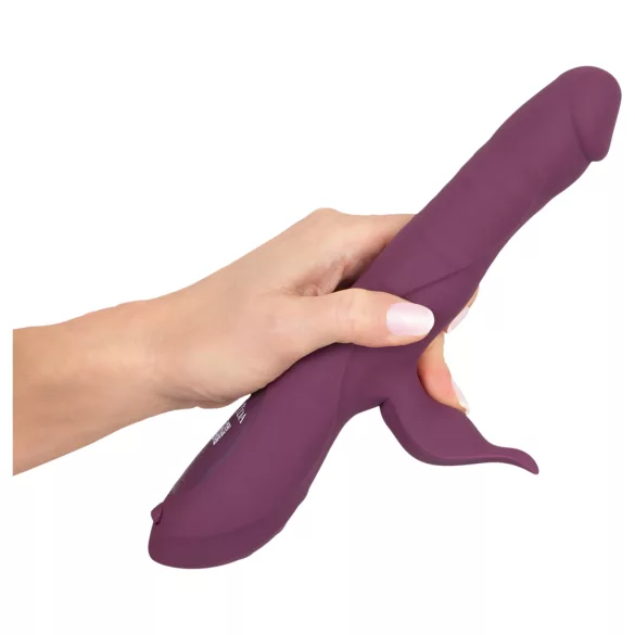 Javida - vibrator med roterande pärlor och stötfunktion - lila