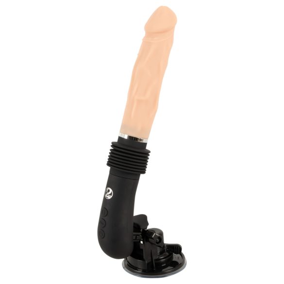 You2Toys - sexmaskin med vibrator - fjärrstyrd - naturfärgad