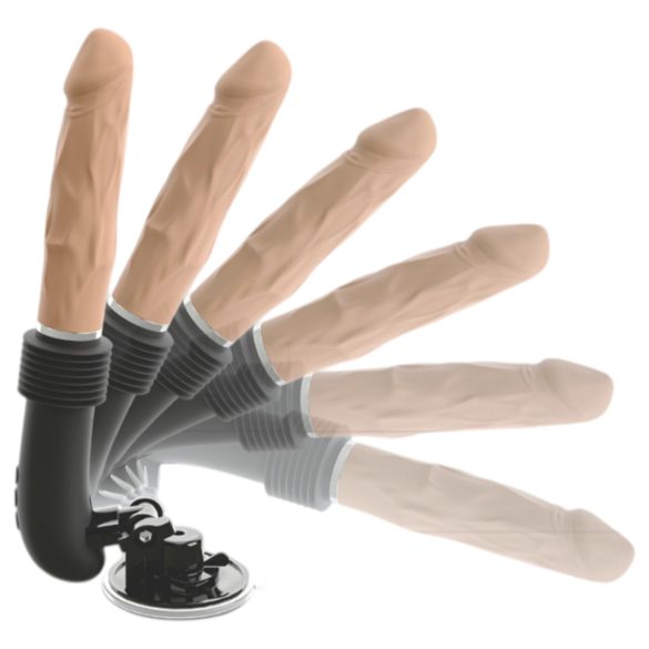 You2Toys - sexmaskin med vibrator - fjärrstyrd - naturfärgad