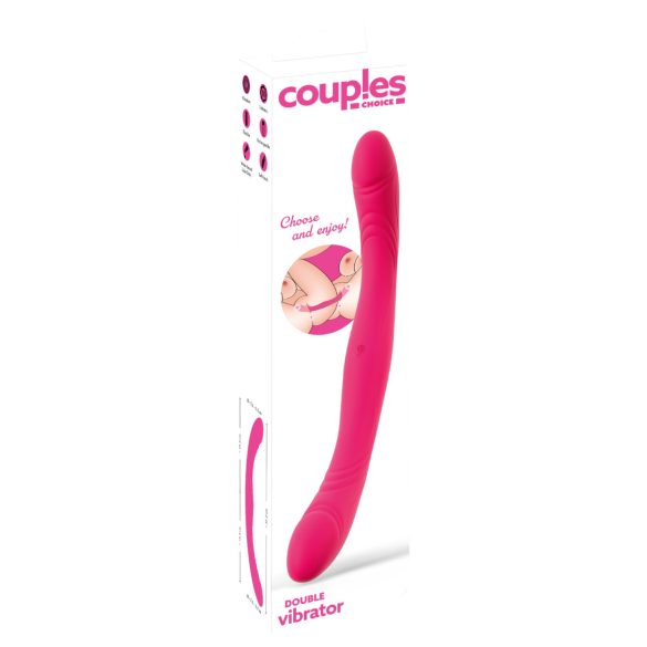 Couples Choice - dubbeländad vibrator - silikon - rosa