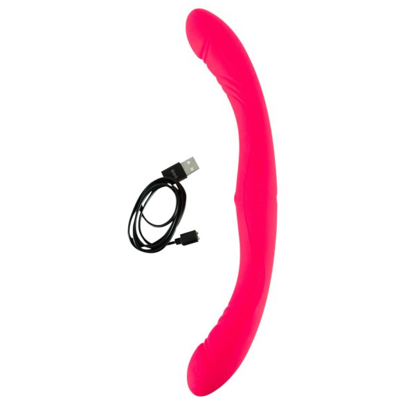 Couples Choice - dubbeländad vibrator - silikon - rosa