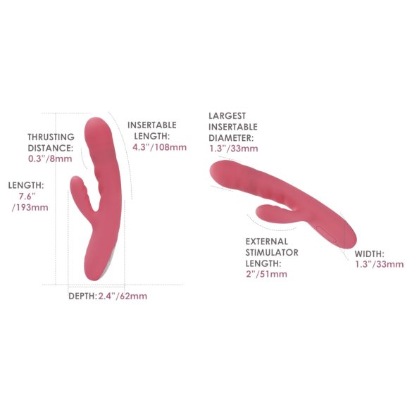 Svakom Avery - vibrator med klitorisarm och stötfunktion - uppladdningsbar