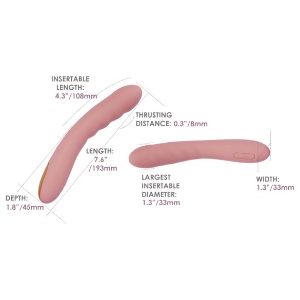 Svakom Ava Neo - thrusting vibrator - appstyrd - silikon rosa